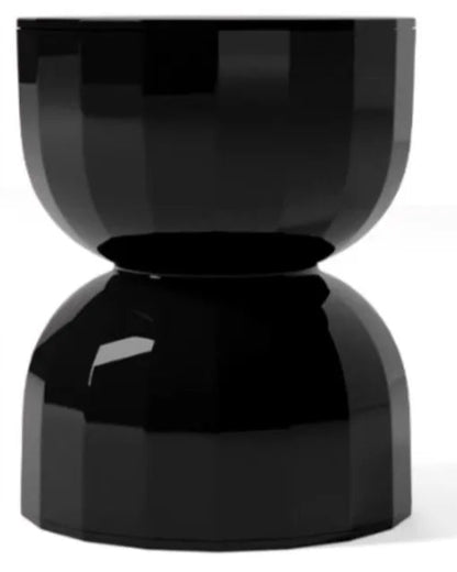 Grooved Hourglass Side Table