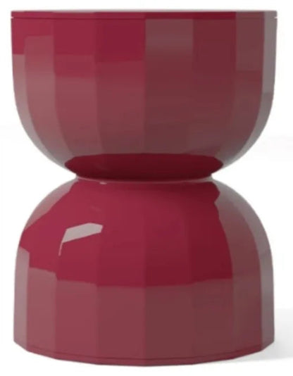 Grooved Hourglass Side Table