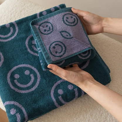2pc Smiley Bath Towels