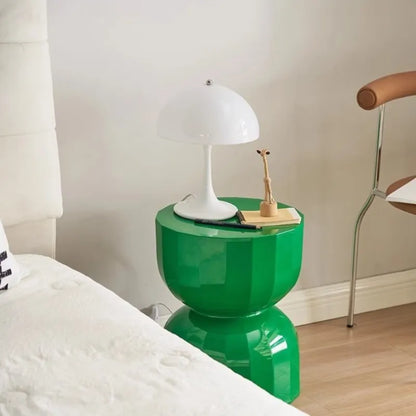 Grooved Hourglass Side Table