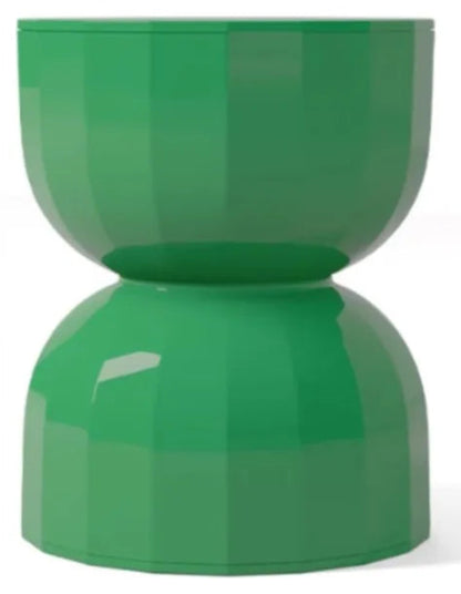 Grooved Hourglass Side Table
